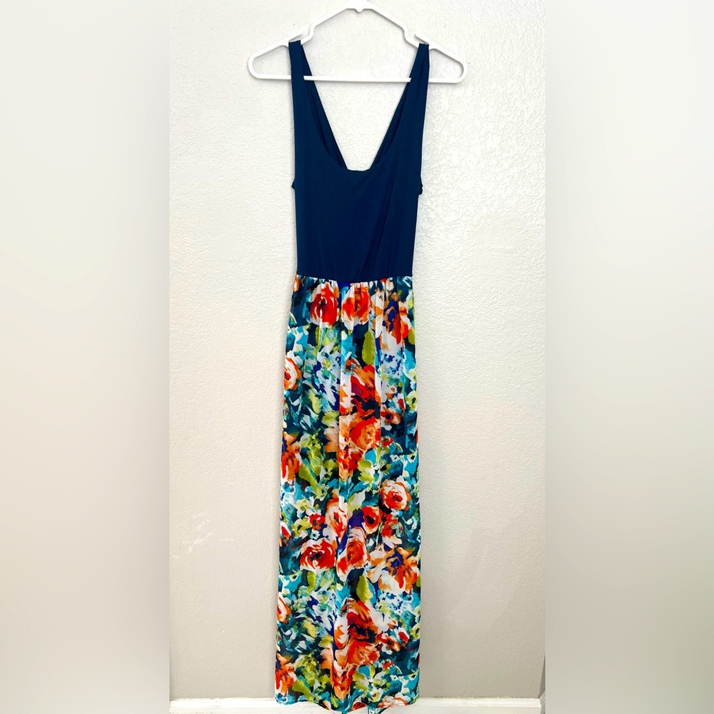 💜HOST PICK!💜 Stitch Fix Le Lis “Juri 2fer Maxi Dress” Floral and Navy Dress